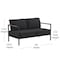 Flash Furniture Black Teak Accented Loveseat with Cushions GM-201027-2S-CH-GG - alternate 3